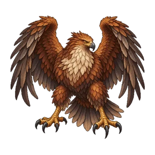王道ファンタジーの敵キャラ「ロック鳥」の立ち絵イラスト