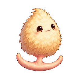 かわいい・コミカルの敵キャラ「ゆりかご足のふわたま」の立ち絵イラスト
