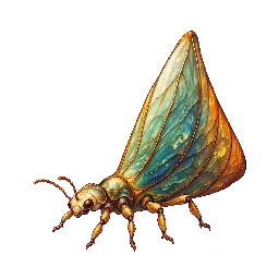 和風・妖怪の敵キャラ「帆腹の峠虫」の立ち絵イラスト