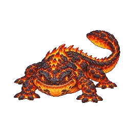 王道ファンタジーの敵キャラ「サラマンダー」の立ち絵イラスト