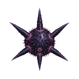 王道ファンタジーの敵キャラ「六棘ウニ」の立ち絵イラスト