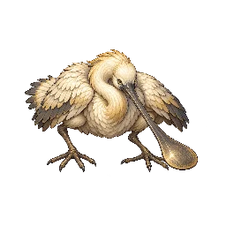王道ファンタジーの敵キャラ「匙嘴の泥すくい」の立ち絵イラスト