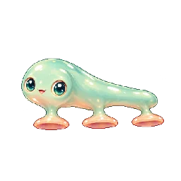 かわいい・コミカルの敵キャラ「みっつ皿のぷるぷる」の立ち絵イラスト