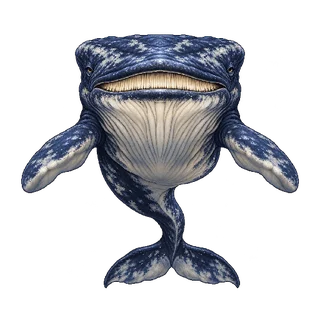 王道ファンタジーの敵キャラ「潮門ヒゲクジラ」の立ち絵イラスト