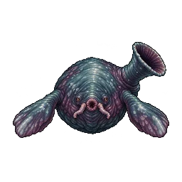 クトゥルフ神話風の敵キャラ「潮袋潜り」の立ち絵イラスト