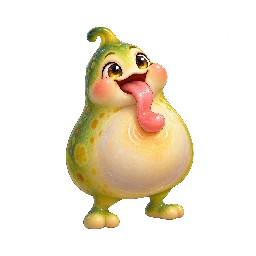 かわいい・コミカルの敵キャラ「したづつみのぺろりん」の立ち絵イラスト