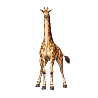 王道ファンタジーの敵キャラ「塔首の葉食い獣」の立ち絵イラスト