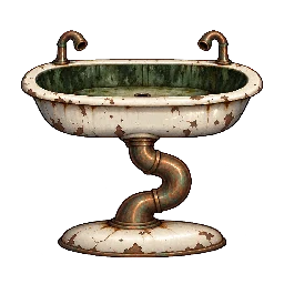 現代ホラー・怪異の敵キャラ「排水脚の洗面台」の立ち絵イラスト