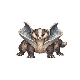 和風・妖怪の敵キャラ「風襟の峠穴熊」の立ち絵イラスト