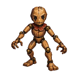 王道ファンタジーの敵キャラ「木の人形」の立ち絵イラスト