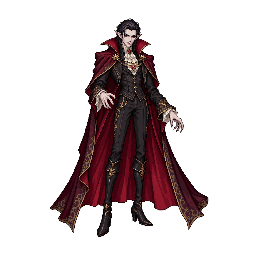 ヴァンパイアの敵キャラ立ち絵イラスト(王道ファンタジー)